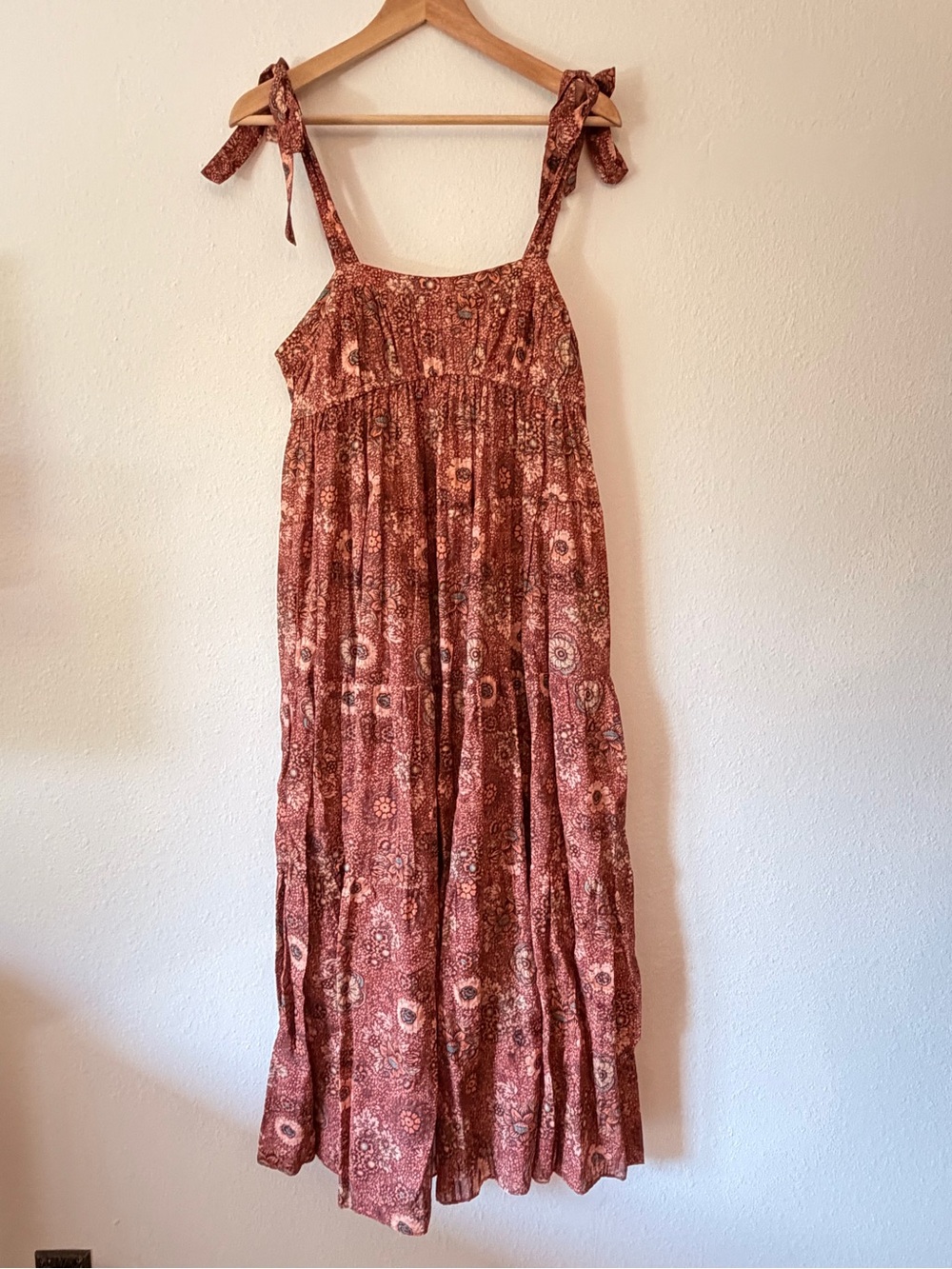 Ulla Johnson Tie-Shoulder Floral Maxi Dress
